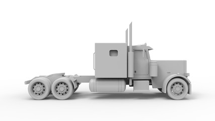 3d rendering 3d illustration of the side view of a heavy truck
