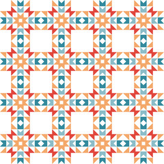 Abstract triangles seamless pattern. Simple geometric shapes in ethnic style.