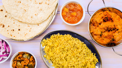 Indian Style Kofta Curry With Pilau Rice