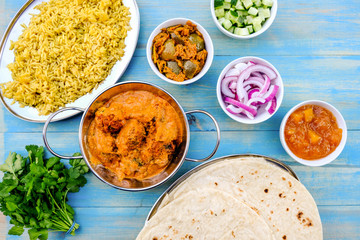 Indian Style Kofta Curry With Pilau Rice