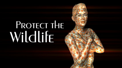 Gecko, Female Model, Protect the Wildlife