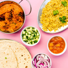 Indian Style Kofta Curry With Pilau Rice