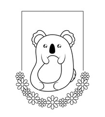 cute koala baby animal kawaii style