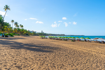 Fototapeta na wymiar Beach in Rio Grande, Puerto Rico.