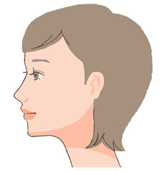 横顔の女性