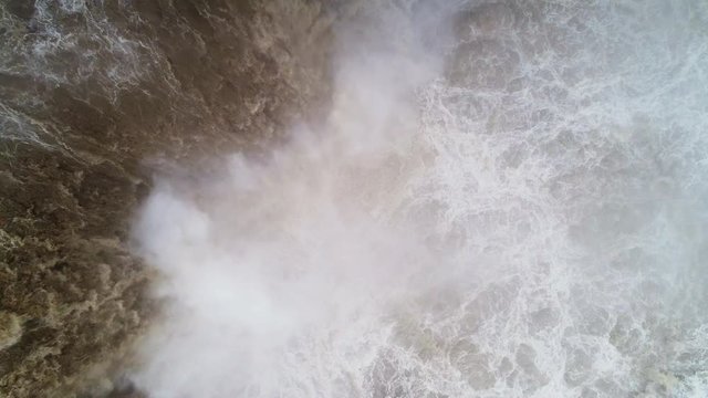 Overhead aerial, Cumberland Falls in Corbin Kentucky