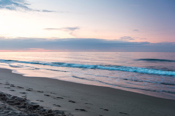 Landscape photo of the beach of Port Ginesta in Barcelona.
