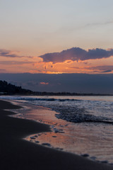 Landscape photo of the beach of Port Ginesta in Barcelona.