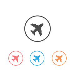 Airplane icon set vector illustration design Logo