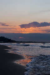 Landscape photo of the beach of Port Ginesta in Barcelona.