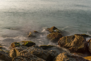 Silk effect photography on some rocks.