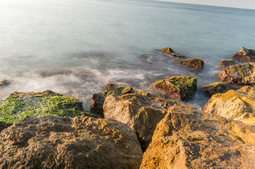 Silk effect photography on some rocks.
