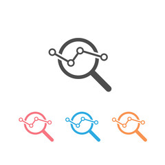 Analysis Icon set vector on white isolated
