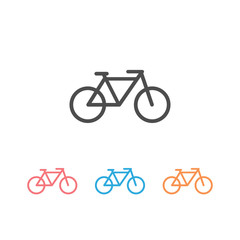 Fototapeta premium Bicycle icon set. Bike icon vector. Vector