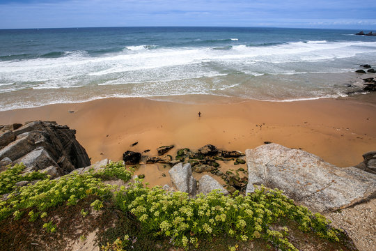 surfer vace &agrave; la mer 