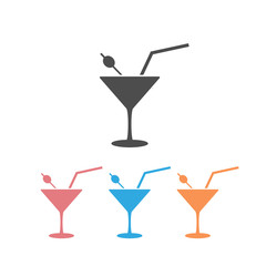 Cocktail set icon template. Vector illustration