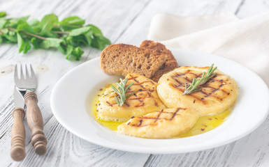 Grilled cheese with fresh rosemary