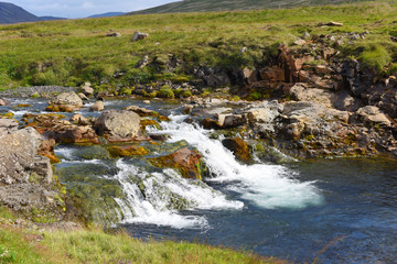 Naklejka na ściany i meble Scenic image of Iceland. Wonderful Nature landscape. Iceland, Europe
