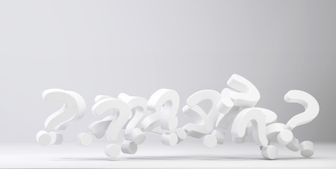 pile of questions marks 3d-illustration