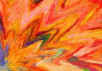 Abstract painting, Wall art, Canvas print, Oil paint, Modern drawing, Textured brushstrokes, Contemporary impressionism style, Warm fancy colors, Psychedelic design pattern, surreal fine art