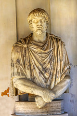 Fototapeta na wymiar Ancient Statue Dacian Forum Palantine Hill Rome Italy