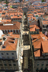 panorama Lizbony, Portugalia, ulice, dzielnica Baixa © Joanna