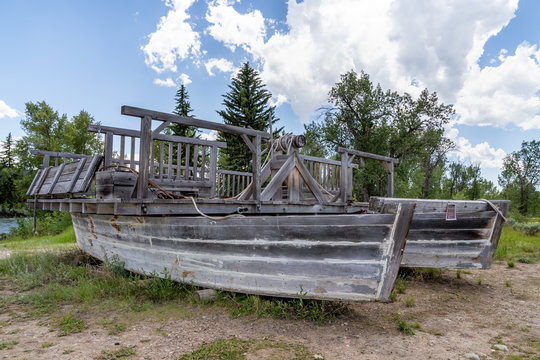 Old boat remains at Menor's Ferry landing