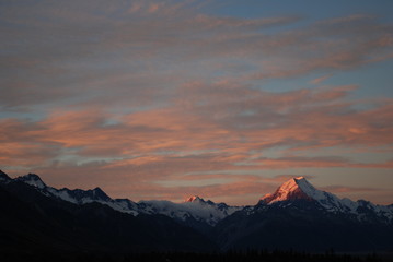 Atardecer en la montaña