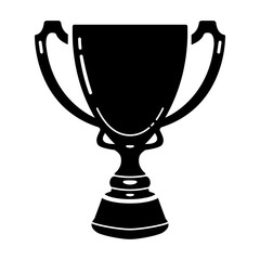 Gaming cup glyph icon. Esports winner cup. Silhouette symbol. Vector isolated illustration