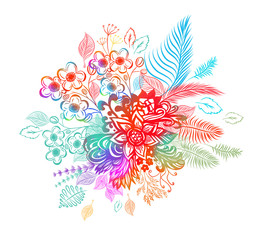 Colorful floral abstraction. Vector illustration