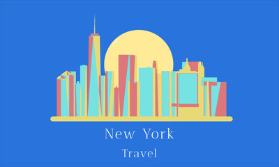 Fototapeta premium United States of America, New York. Manhattan Bridge. Postcard New York. Traveling in New York.