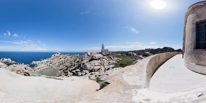 360 VR Video del faro di Capo Testa a Santa Teresa di Gallura