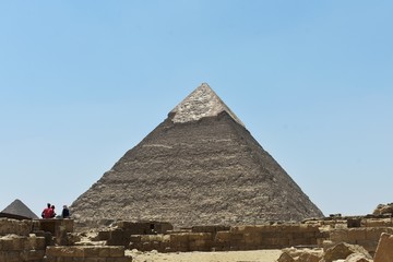 Fototapeta na wymiar The Pyramid of Giza, Cairo, Egypt. Pyramid of Khafre is the second largest of the three pyramids.