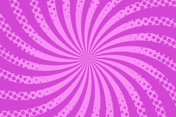 Comic book background. Swirl halftone pattern in retro pop art style