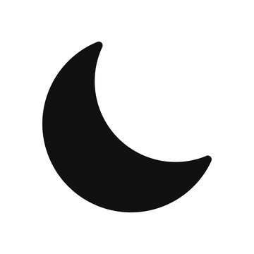 Moon vector icon in modern design style for web site and mobile app
