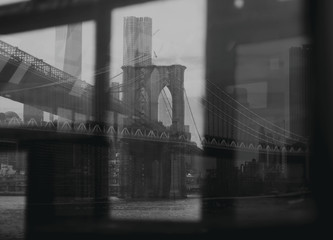 New York City Manhattan Bridge Black & White