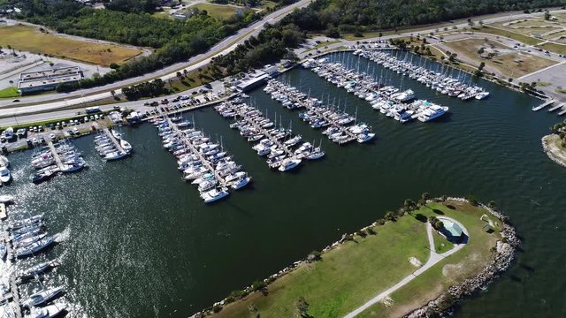 Florida marina, aerial