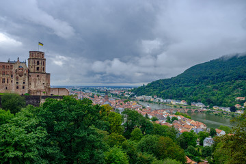 Fototapeta na wymiar Heidelberg Palace and medieval city Heidelberg, Germany