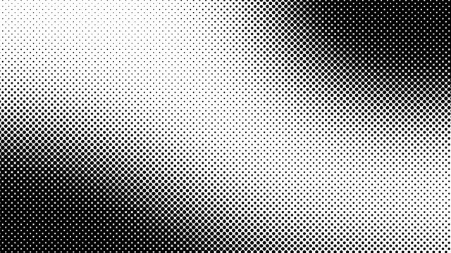 Black and white retro comic pop art background with halftone dots design, vector illustration template