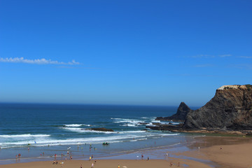 Plaża nad oceanem, Odeceixe, Portugalia