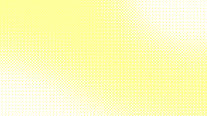 Yellow and white retro comic pop art background with halftone dots design, vector illustration template