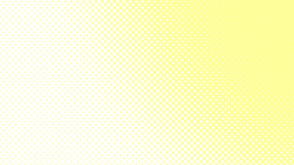 Yellow and white dotted background in retro pop art comic style, vector illustration