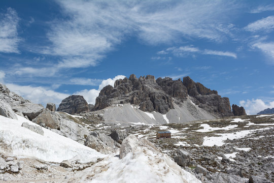 Parco Naturale Tre Cime in spring. Sudtyrol, Italy