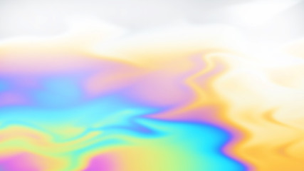 Abstract multicolor waves. Rainbow colored illustration, beautiful trendy wallpaper with marbling effect. Vector background with empty space. Not trace, include mesh gradient. EPS10