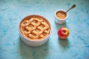 Apple cake.Fruit, dessert.