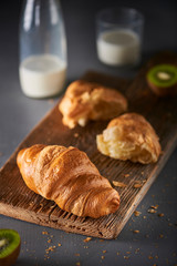 Croissant with milk