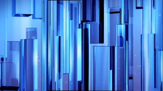 Blue cylindrical shapes, animated background