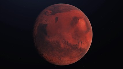 Orbiting Planet Mars. High quality 3d rendering © Laricha