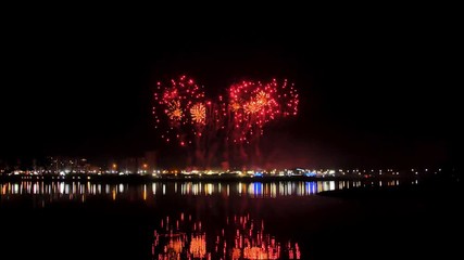 Colorful of fireworks in holiday festival