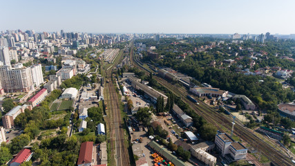 aerial view of industrial area